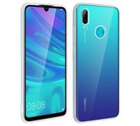 Coque Silicone Transparente Avizar + Verre Trempé Bords Noirs pour Huawei P Smart 2019