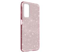 Coque Huawei P smart 2021 Paillette Amovible Silicone Semi-rigide rose