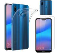 Coque HUAWEI P20 LITE - Silicone Transparent + Verre Trempé Film Protection Ecran [Phonillico®]