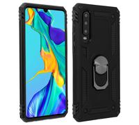 Coque Huawei P30 Bi matières Bague Support Vidéo noir