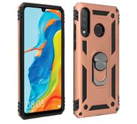 Coque Huawei P30 Lite Bi matières Bague Support Vidéo rose gold