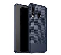 Coque Huawei P30 Lite Fibre de carbone Souple Silicone Slim ultra fine TPU antiChoc Housse ZSCHAO Housse Coque Huawei P30 Lite carbon anti Choc hybrid Case cover bumper pour Huawei P30 Lite (2019)Bleu