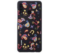 - Coque de protection pour téléphone portable - polyuréthanne thermoplastique (TPU) - noir avec motif fleurs - pour Huawei P30 lite