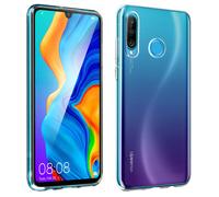 Coque Huawei P30 Lite Silicone et Film Verre Trempé 9H Contour noir