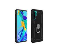 Coque Huawei P30 Pro Bi matière Rigide Souple Bague Support Vidéo Noir