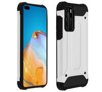Coque pour Huawei P40 Design Relief Protection Bi-matière Antichute 18m Argent