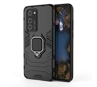 Coque Huawei P40 Pro, CHcase 2 en 1 Armour Double Couche Renforcée Défense Bumper Antichoc Armure Etui Housse avec Aimant Anneau Support pour Huawei P40 Pro -All Black