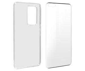 Coque Huawei P40 Pro Souple et Film Verre Trempé 9H noir