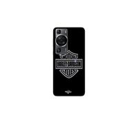 Coque Huawei P60 Harley Davidson logo motor sycles gris front noir