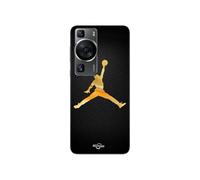 Coque - MANIACASE - Huawei P60 - Jordan logo 23 - Couleur dorée - Souple