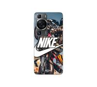 Coque Huawei P60 nike logo blanc roue moto