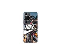 Coque Huawei P60 nike logo blanc roue moto
