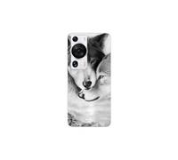 Coque Huawei P60 Pro Le loup et la louve Animal noir et blonc