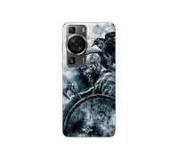 Coque Huawei P60 Vikings Ragnar Lothbrok Bouclier Corbeau