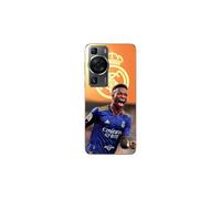 Coque Huawei P60 Vini JR Wallpaper Real Madrid Bleu et jaune