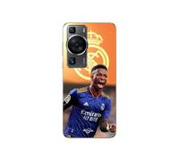 Coque Huawei P60 Vini Jr Wallpaper Real Madrid Bleu Et Jaune