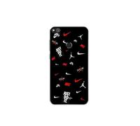 Coque Huawei P8 Lite 2017 nike jordan blanc rouge fond noir