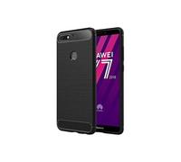 ebestStar - Coque pour Huawei Y7 2018, Etui Protection Motif Carbone, Antichoc Souple TPU, Noir