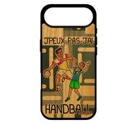 Coque Humour J'peux Pas J'ai Handball Pour Iphone 17 Air En Bois Silicone Gel Coupe Du Monde Bande Dessinée Gris Drole Sport Hand