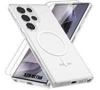 Coque Hybrid PC pour Samsung Galaxy S25 Ultra Cercle Magnétique avec 2 Verres Trempés Intégral