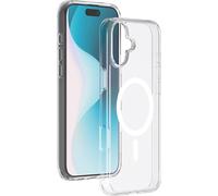Coque hybride BigBen Connected compatible MagSafe pour iPhone 16 Plus Transparent