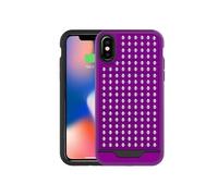 Zizo Coque Hybride pour iPhone X Rigide et Antichoc à Relief Diamanté Violet