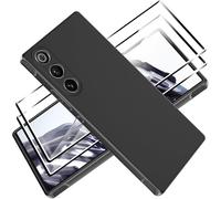 Coque Hybride Pour Zte Nubia Redmagic 10 Air + Verre Trempé Hd - Tpu Souple Mat, Antichocs, Anti-Rayures, Bords Surélevés, Kickstand, Anti-Jaunissement - Noir