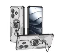 Coque Hybride Tpu Pc Avec Support En Métal Pour Redmi Note 14 5g, Gris