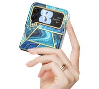 Coque i-Blason Cosmo Series pour Samsung Galaxy Z Flip 3 5G (2021) : fine et l gante, avec protection d' cran int gr e (oc an)