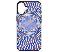 Coque Illusion D'optique Pour Iphone 16+ Plus Silicone Caoutchouc Mirage Bicolore De Protection Graphique Cercle Personnalisé Apple