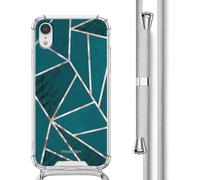 coque imoshion Design avec cordon pour iPhone Xr - Vert Pétrole Graphique