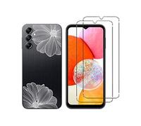 Coque imprimée et 2 protections écran verre trempé pour Samsung Galaxy A14 4G- Gel TPU Souple Résistante