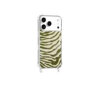 LaCoqueFrançaise Coque iPhone MagSafe Zèbre imprimée avec anneau vert – iPhone 17 Pro