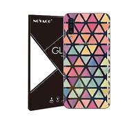 Coque imprimée pour Samsung Galaxy A50,A30s + 2 protections écran verre trempé- Triangles