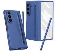 Coque intégral pour Galaxy Z Trifold, Protection d'écran intégrée, Protection des charnières, Étui pour Samsung Galaxy Z Trifold avec Stylet et Porte-Stylet-Bleu