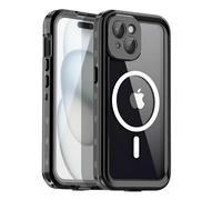 Coque Intégrale 360° pour iPhone 15 Compatible MagSafe Étanche IP68 Shellbox Noir