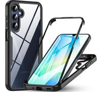 Coque Intégrale 360° Samsung Galaxy A16 - Transparente Avec Contour Noir, Antichoc Tpu Bumper Et Protecteur D'écran Intégré