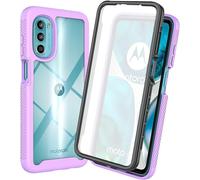 Coque Intégrale Antichoc 360° Pour Motorola Moto G51 5g - Protecteur D'écran Intégré, Face Tpu Transparente Et Dos Pc Premium, Violet