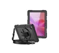 Coque Intégrale Antichoc avec Support Vidéo et Bandoulière pour Lenovo Tab 10.1 2025 - Noir