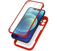 Coque intégrale - iPhone 12 - Plexiglas - Antichoc - Rouge - Rigide