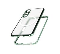 Coque Intégrale MagSafe pour Samsung S24 Dos Rigide Verre Trempé Vert sapin