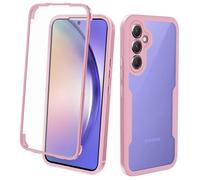 Coque Intégrale - MASSILIA TECH - Galaxy A54 - Transparente 360° - Rose - Rigide