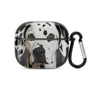 Coque intégrale pour écouteurs Bluetooth Dalmatien - Protection intégrale contre les chocs - Coque rigide avec chargeur sans fil avec porte-clés - Cadeau personnalisé pour AirPods 3