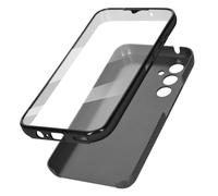 Coque Intégrale pour Samsung Galaxy A14 5G et 4G Arrière Rigide Noir et Avant Souple Transparent