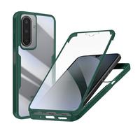 Coque Intégrale pour Galaxy A17 avec Contour en Silicone et Membrane Tactile Vert