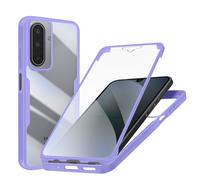 Coque Intégrale pour Galaxy A17 avec Contour en Silicone et Membrane Tactile Violet clair