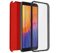 Coque Intégrale pour Huawei Y5p Protection Arrière Rigide et Avant Souple Rouge