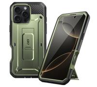 Coque Intégrale pour iPhone 16 Pro Antichoc Béquille Support Vert