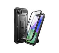 SUPCASE Coque pour iPhone 16e avec Protecteur d'Ecran (UB Pro), [Support Pliable et Clip Ceinture Intégrés] [Protection Qualité Militaire] Coque Intégrale pour iPhone 16e 6,1'' 2025, Noir