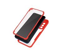 Coque Intégrale pour OPPO A94 5G Antichoc Dos Rigide Contour en Silicone Rouge